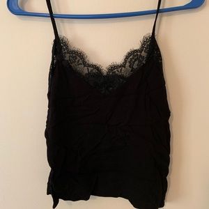 Black lacy tank top